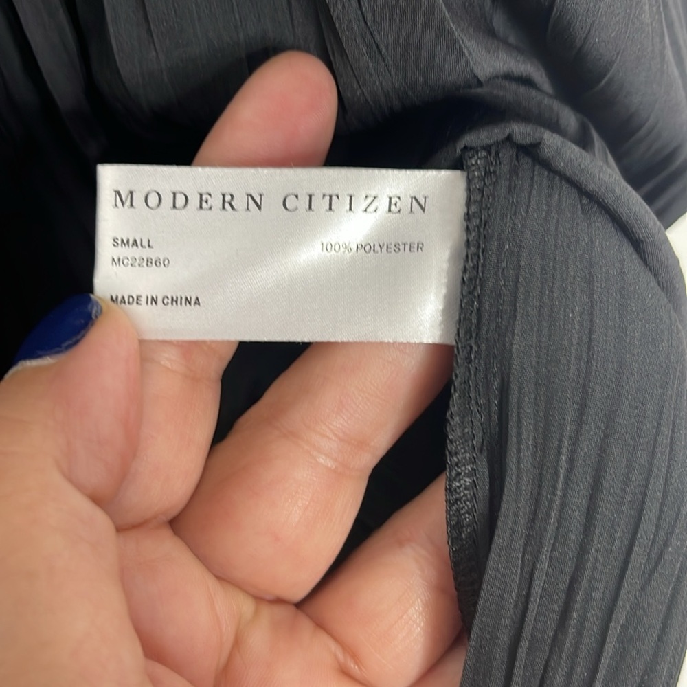 Modern Citizen Black Galena Tiered Ruched Midi A Line Skirt Size Small - Picture 4 of 6